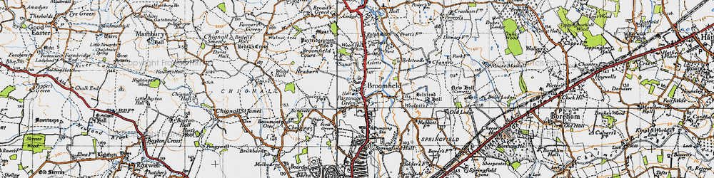 Old map of Belstead Hall in 1945