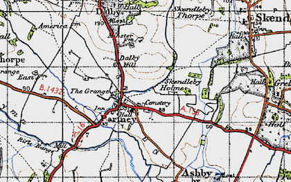Old map of Partney in 1946