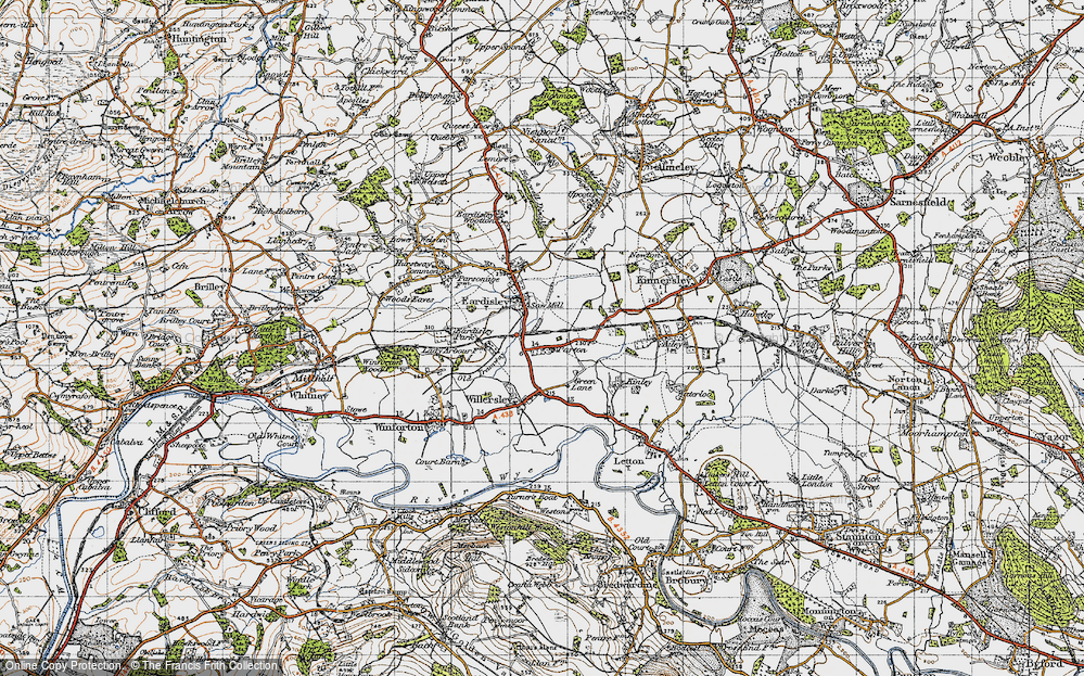 Old Map of Parton, 1947 in 1947