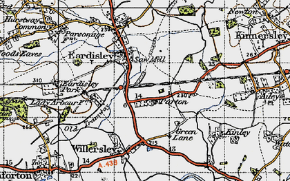 Old map of Parton in 1947
