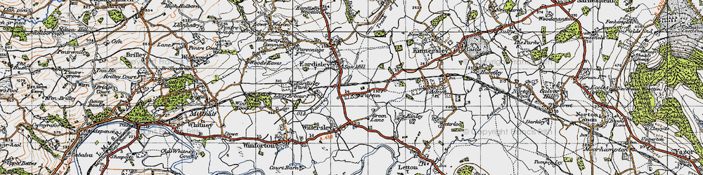 Old map of Parton in 1947