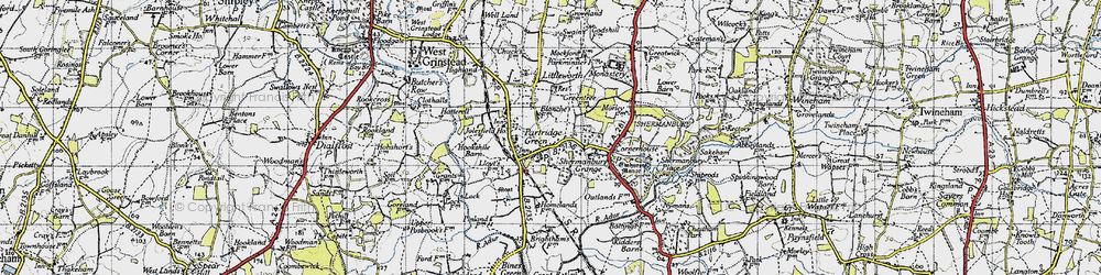 Old map of Partridge Green in 1940