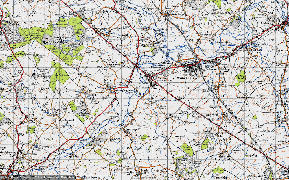 Old Map of Passenham, 1946 in 1946