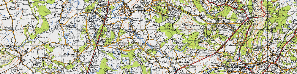 Old map of Bramshott Court in 1940