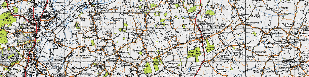 Old map of Passmores in 1946