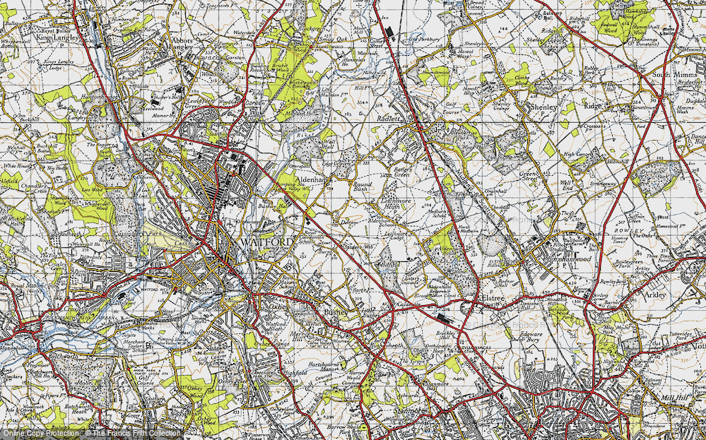 Old Map of Patchetts Green, 1946 in 1946