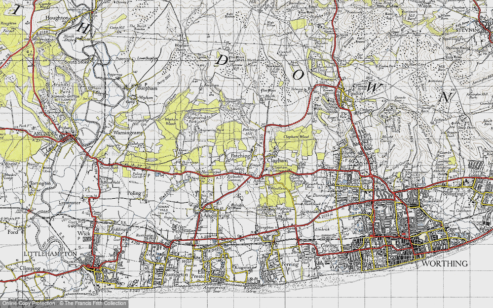 Old Map of Patching, 1940 in 1940