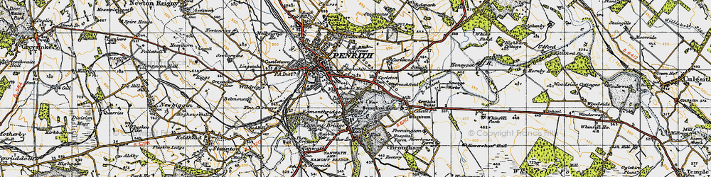 Old map of Pategill in 1947