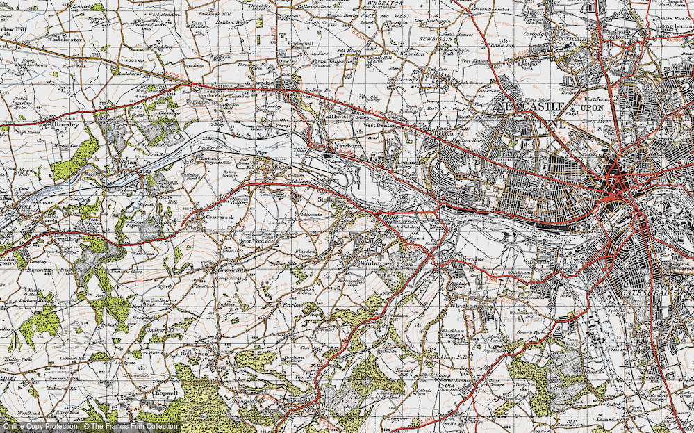 Old Map of Path Head, 1947 in 1947