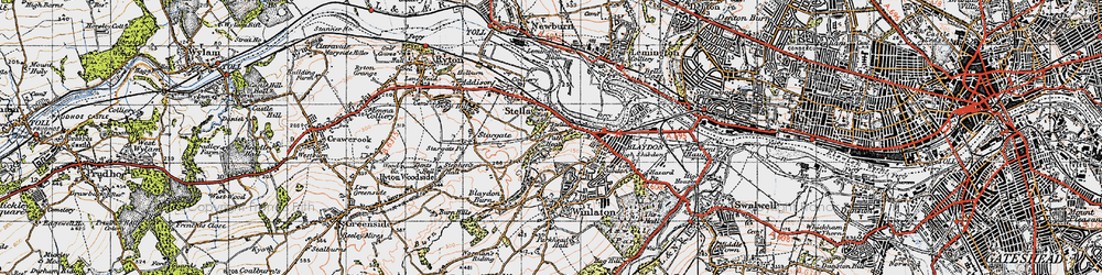 Old map of Path Head in 1947