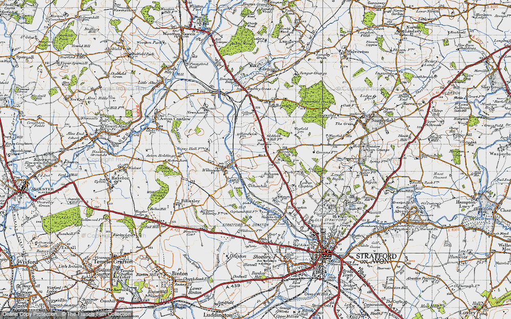 Old Map of Pathlow, 1947 in 1947