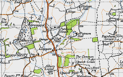 Old map of Patmore Heath in 1946