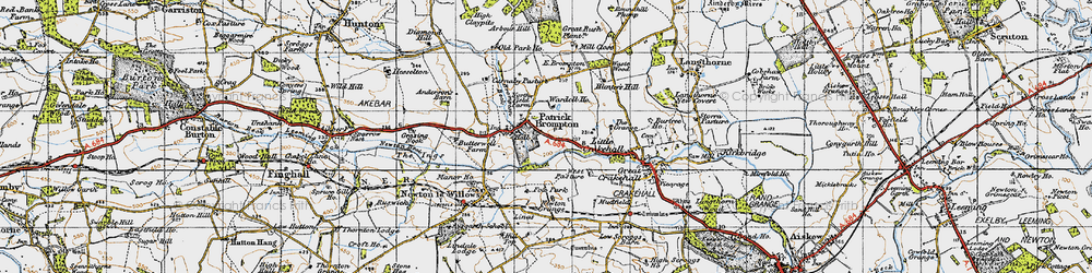 Old map of Patrick Brompton in 1947