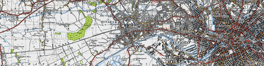Old map of Patricroft in 1947