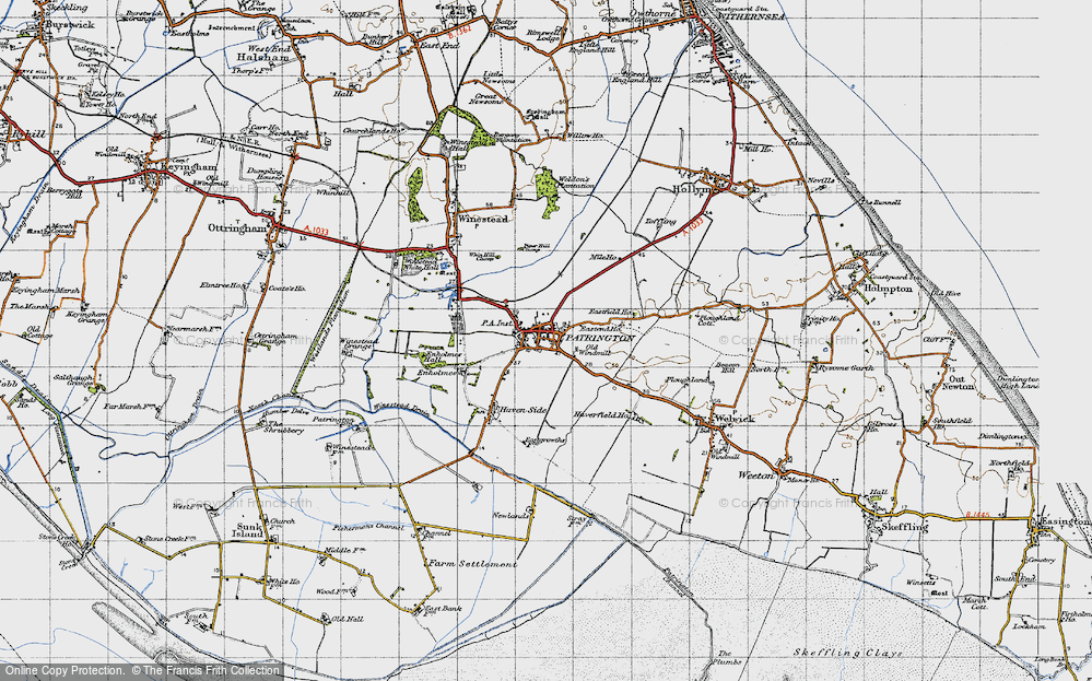 Old Map of Patrington, 1947 in 1947