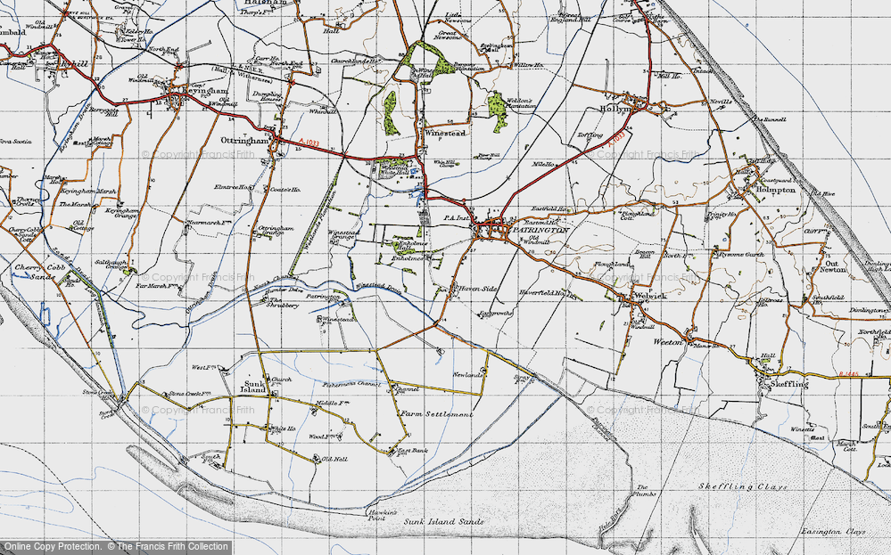 Old Map of Patrington Haven, 1947 in 1947