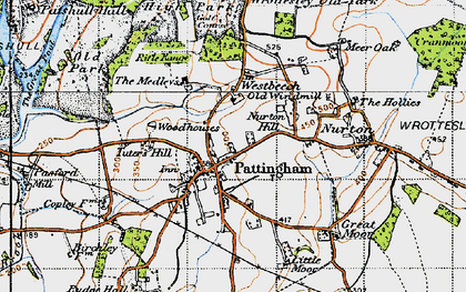 Old map of Pattingham in 1946