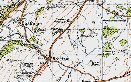 Old map of Patton in 1947