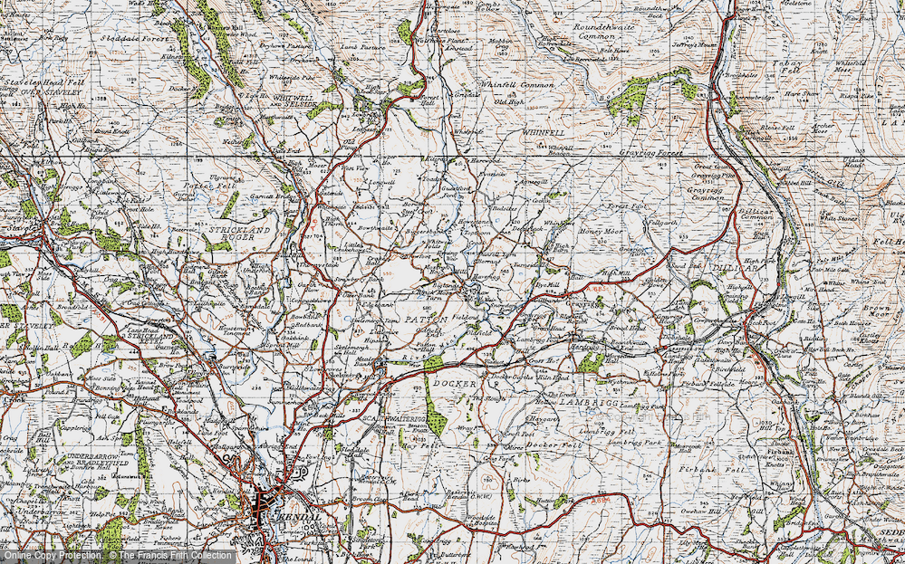 Old Map of Historic Map covering Agnes Gill in 1947