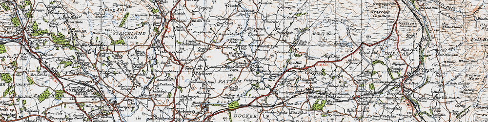 Old map of Bracken Fold in 1947