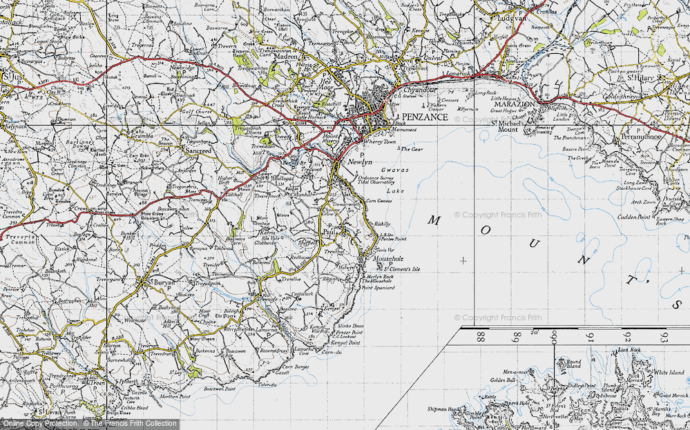 Old Map of Paul, 1946 in 1946