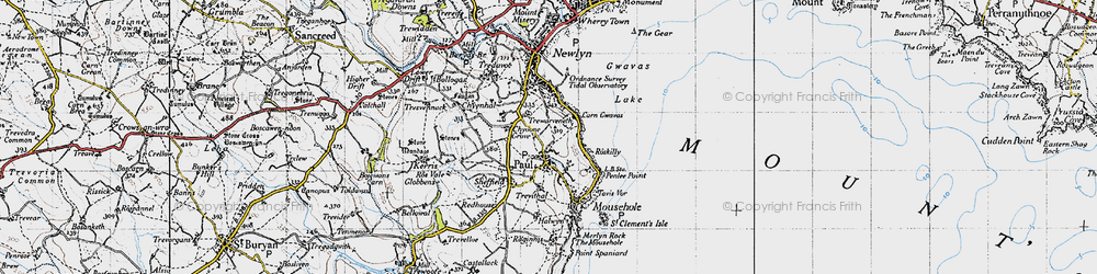 Old map of Paul in 1946