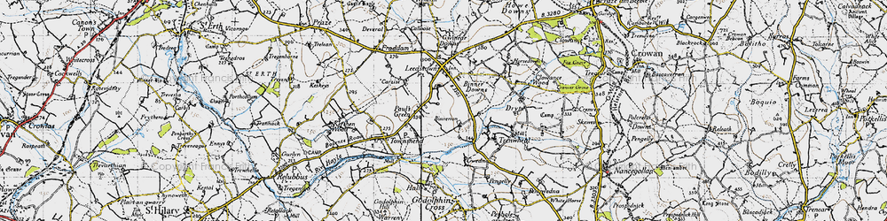 Old map of Binnerton Manor in 1946