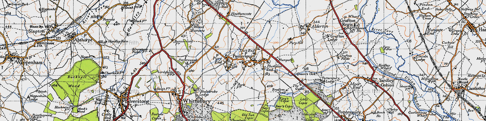 Old map of Heathencote in 1946