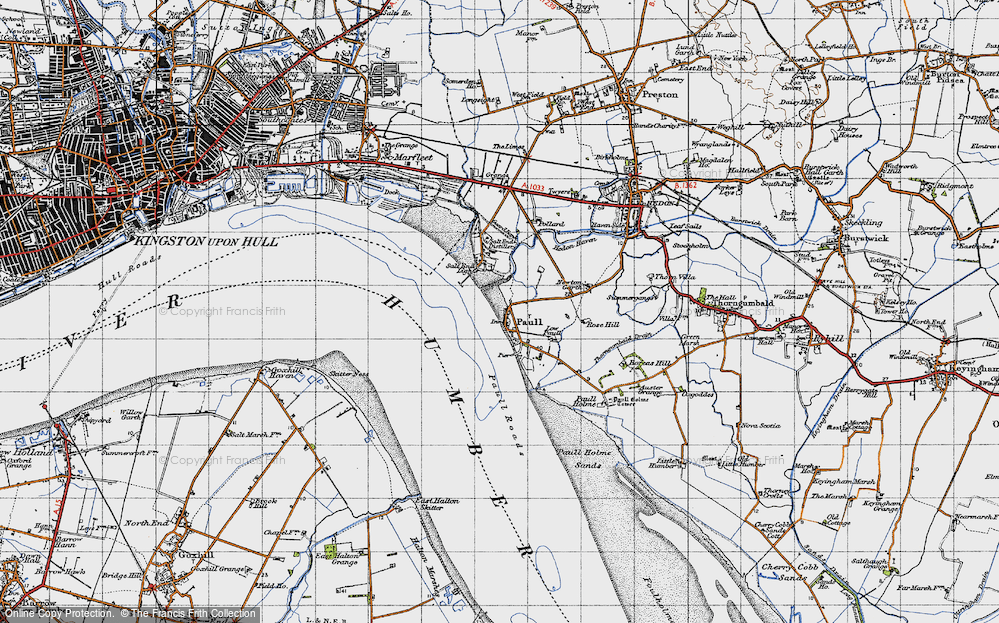 Old Map of Paull, 1947 in 1947
