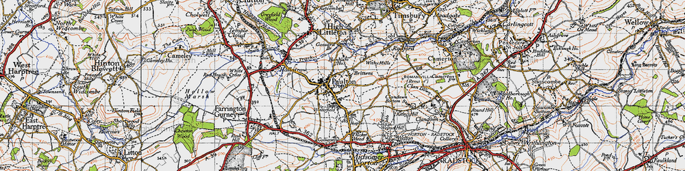 Old map of Paulton in 1946