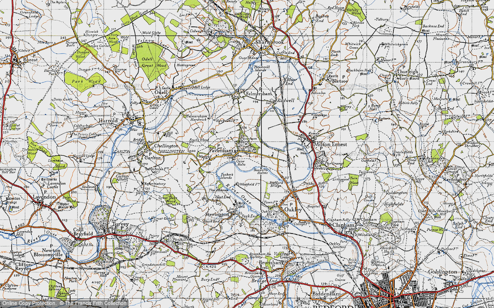 Old Map of Historic Map covering Braehead in 1946