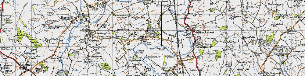 Old map of Braehead in 1946