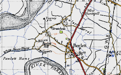 Old map of Pawlett Hill in 1946