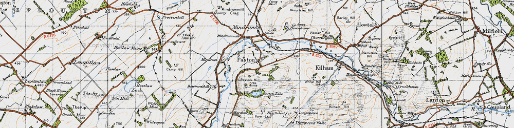 Old map of Whaup Moor in 1947