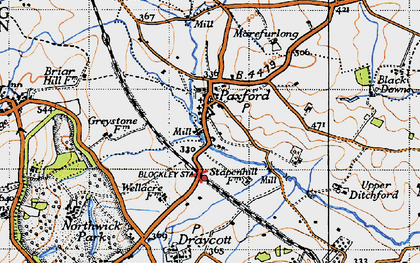 Old map of Paxford in 1946