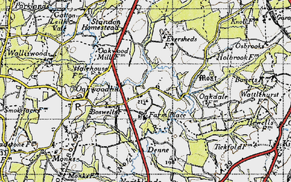 Old map of Paynes Green in 1940