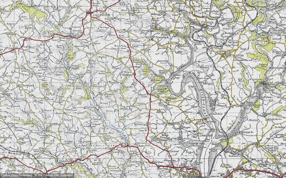 Old Map of Historic Map covering Briston in 1946