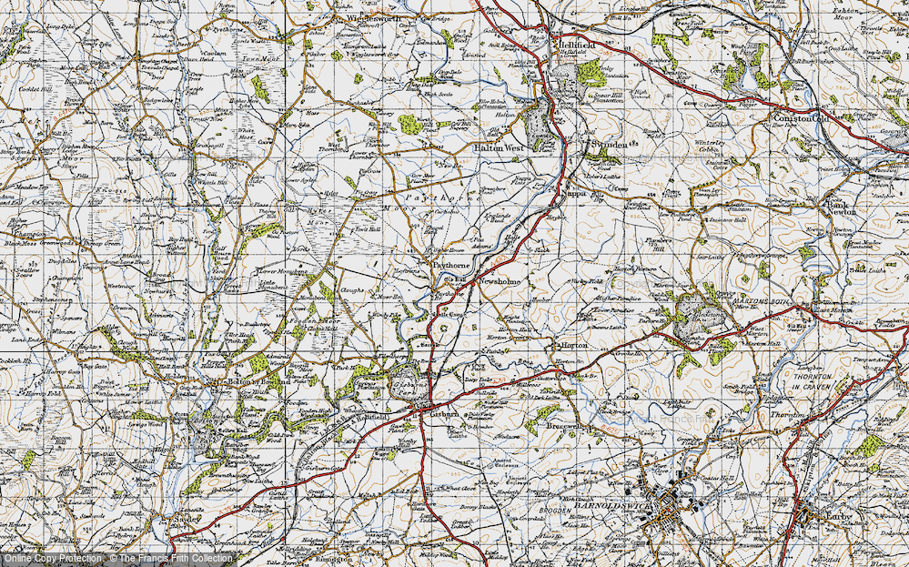 Old Map of Historic Map covering Windy Pike in 1947