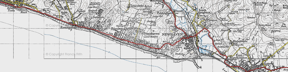 Old map of Peacehaven in 1940