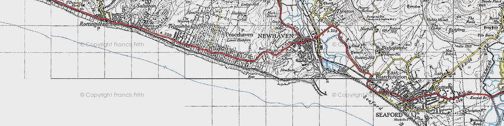 Old map of Peacehaven Heights in 1940