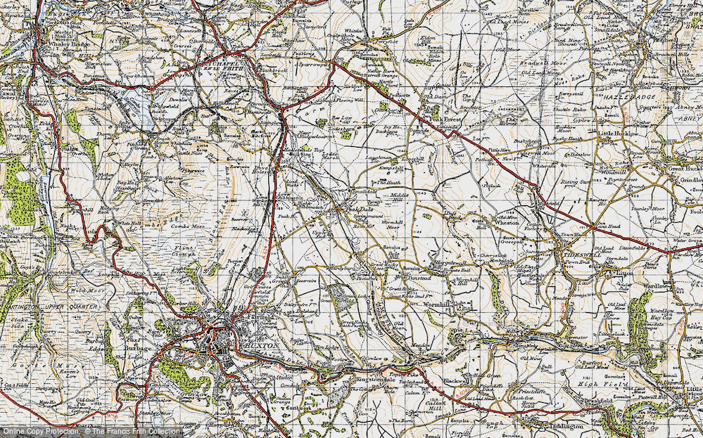 Old Map of Peak Dale, 1947 in 1947