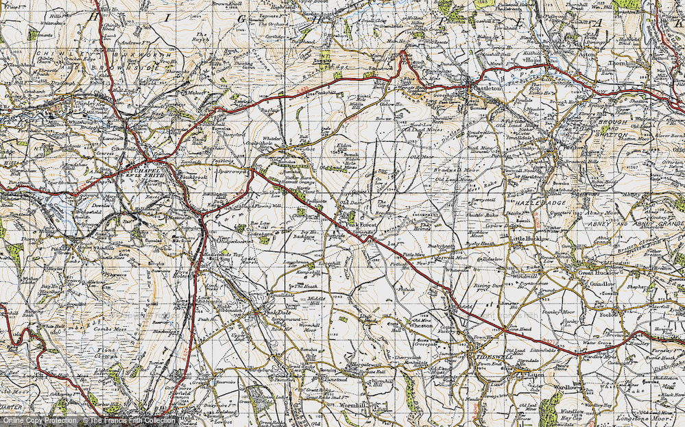 Old Map of Peak Forest, 1947 in 1947