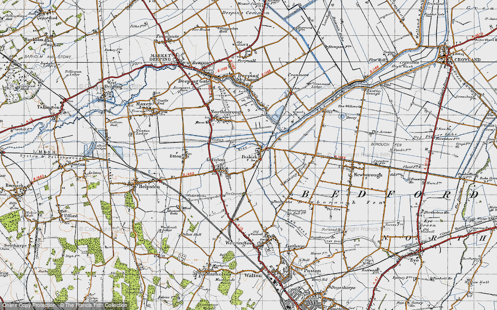 Old Map of Peakirk, 1946 in 1946