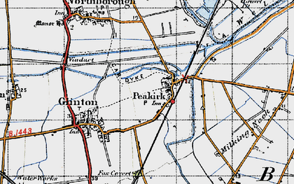 Old map of Peakirk in 1946