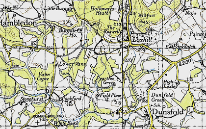 Old map of Burgate Ho in 1940