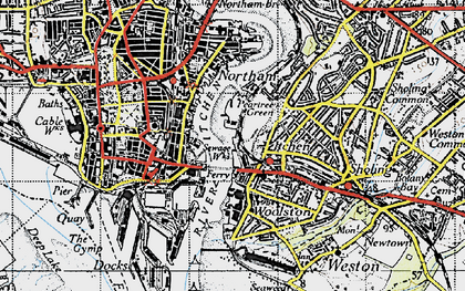 Old map of Peartree Green in 1945