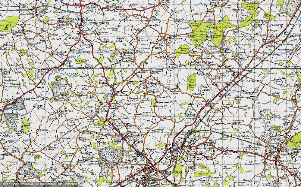 Old Map of Peartree Green, 1946 in 1946