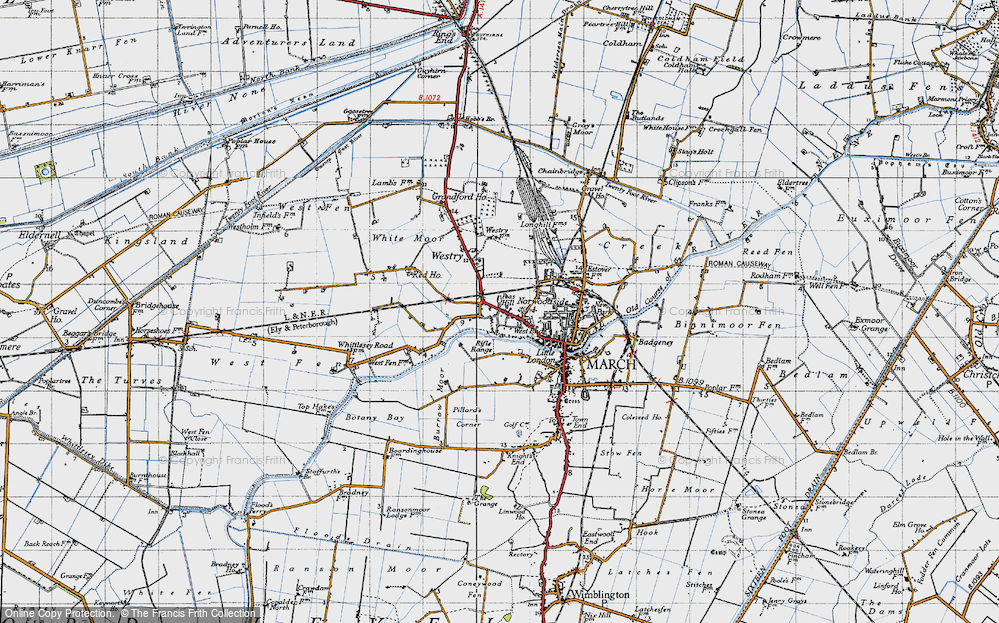 Old Map of Peas Hill, 1946 in 1946