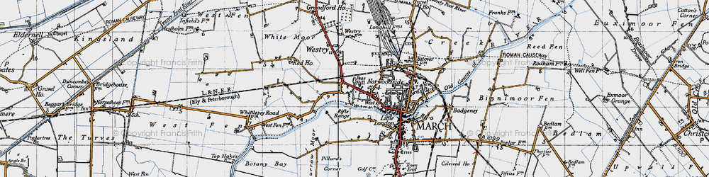 Old map of Peas Hill in 1946