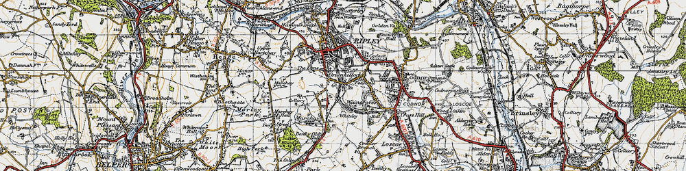 Old map of Peasehill in 1946